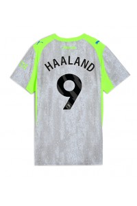 Fotbalové Dres Manchester City Erling Haaland #9 Dámské Třetí Oblečení 2025-26 Krátký Rukáv